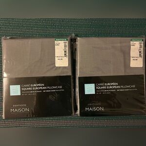 SIMONS Gray European Pillowcases
